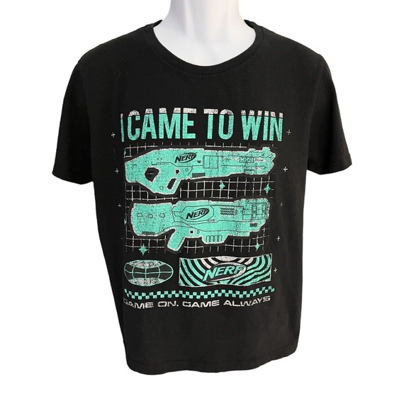 Nerf men's L black graphic t-shirt i came to win - Picture 1 of 7